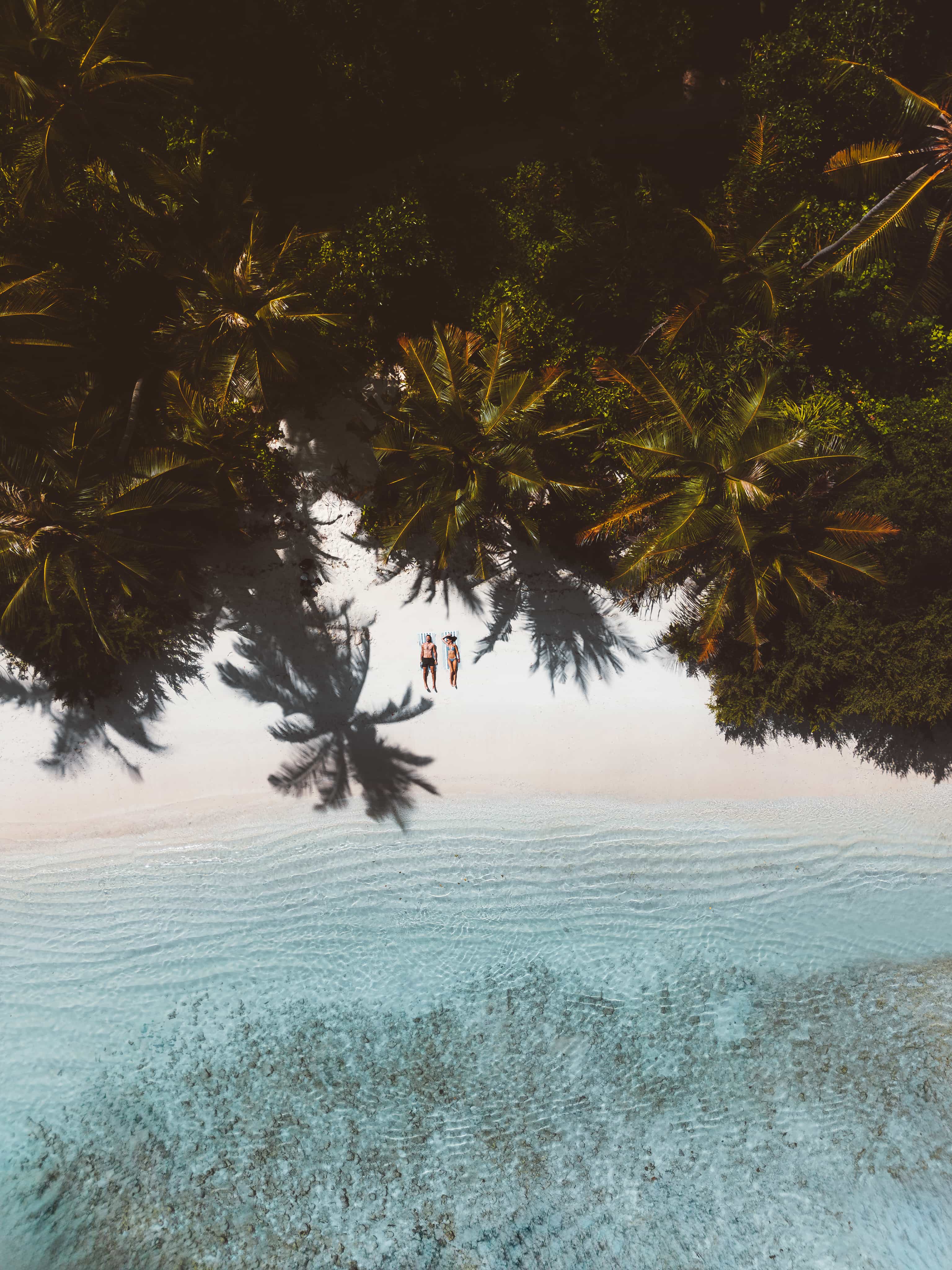 La isla Dhigurah en maldivas
